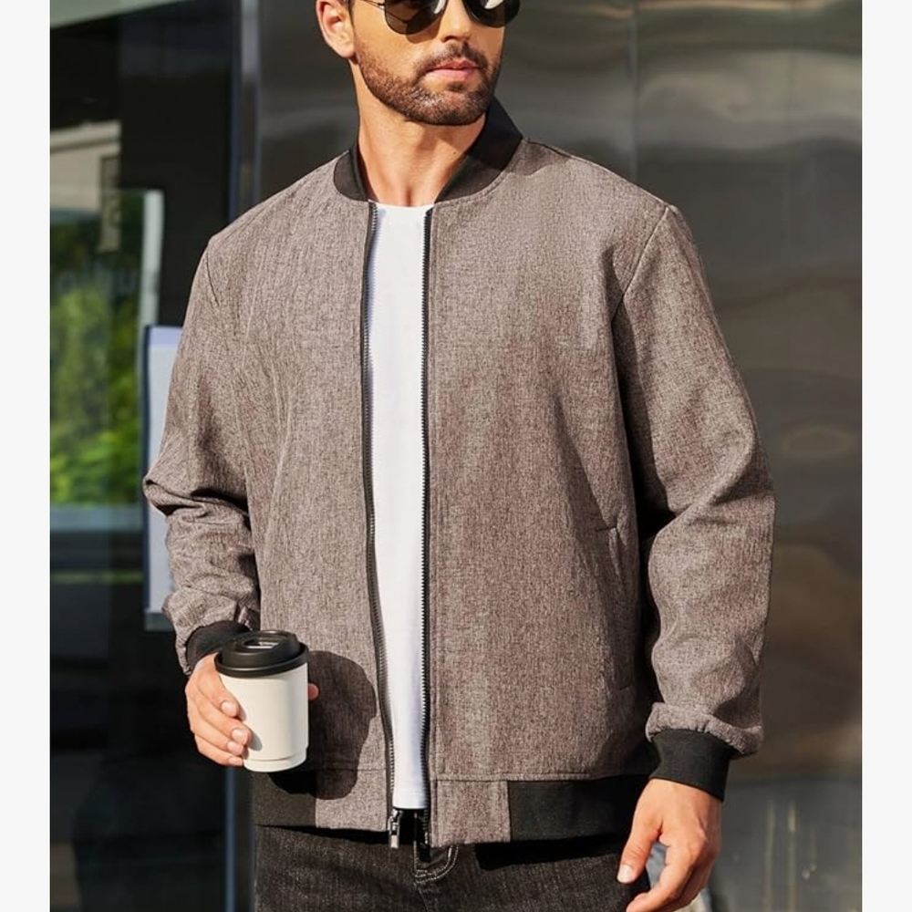 Men's Bomber Jacket NEW Khaki Color